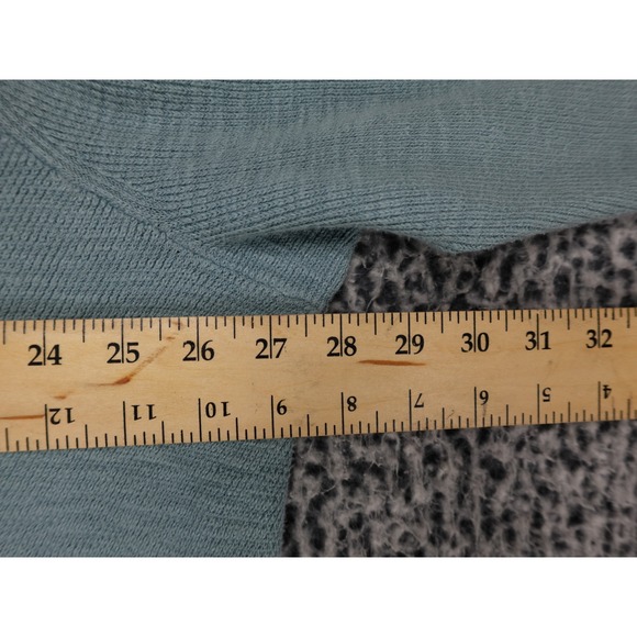 J. Jill Womens 4X Seafoam Green V-Neck A-Line Textured Knit Pullover Sweater - Picture 7 of 11